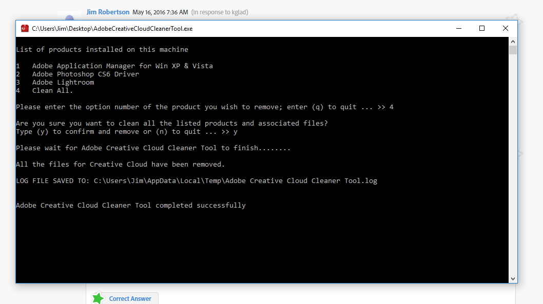 Solved Issue doing install after having to restore Win 10 Adobe